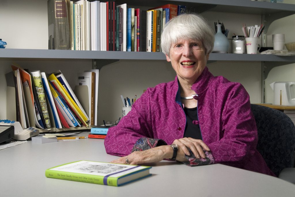 Lynn Bloom, Board of Trustees Distinguished Professor of English, in her office.