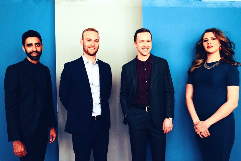 The Westerlies, from left, Riley Mulherkar, Willem de Koch, Andy Clausen, and Chloe Rowlands