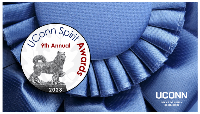 Logo of the Spirit Awards on top of a blue ribbon