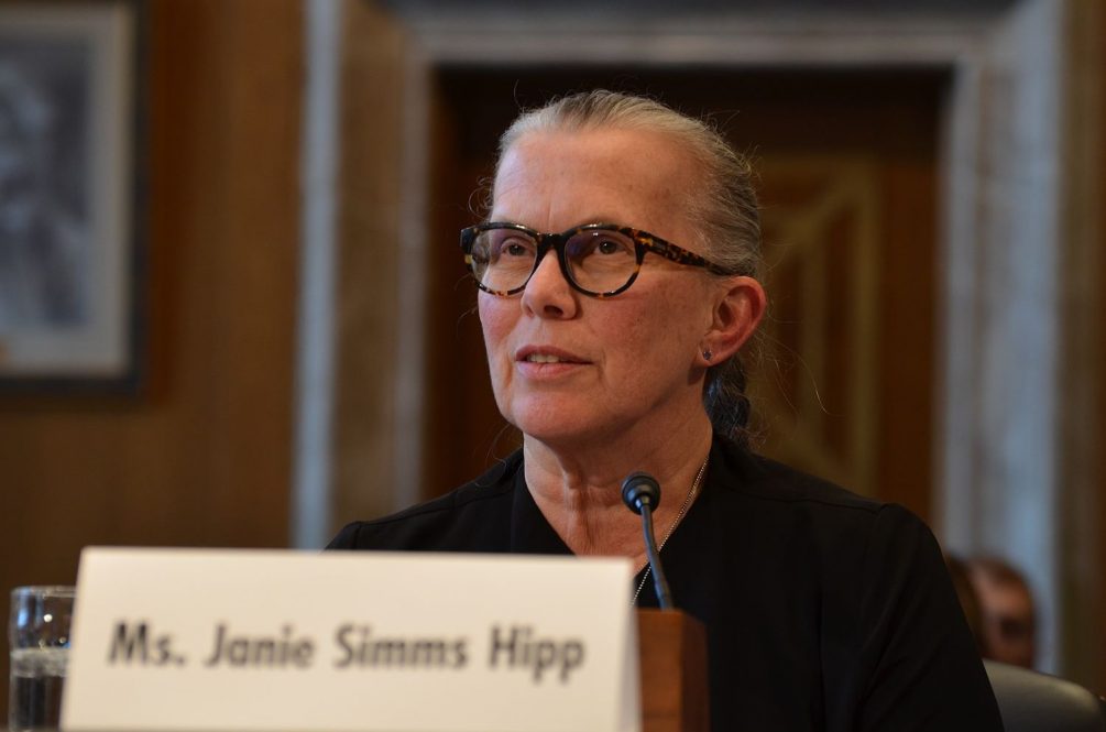 Janie Simms Hipp testifies before the Senate Committee on Indian Affairs during the oversight hearing on "Breaking New Ground in Agribusiness Opportunities in Indian Country".