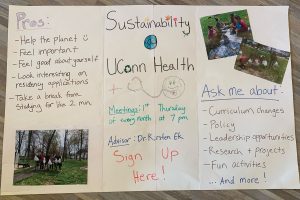 poster soliciting participation in student sustainability group