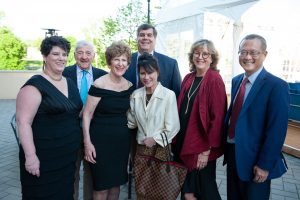 From left, front row: Beth Lamoin, Carole Neag, Tina Liang, Sally Reis, and Bruce Liang. From left, back row: Joseph Renzulli and James Lamoin.