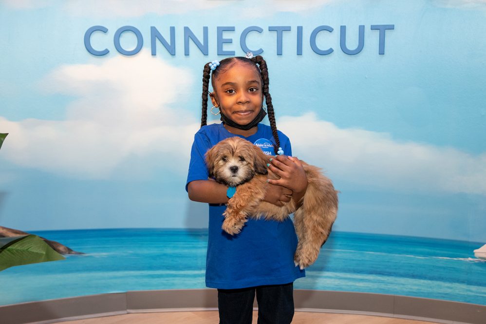 Kennadi, a Connecticut resident, had her wish for a puppy granted by Make-A-Wish Foundation of Connecticut. (Contributed Photo)