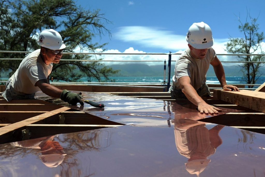 Laborers working in the heat