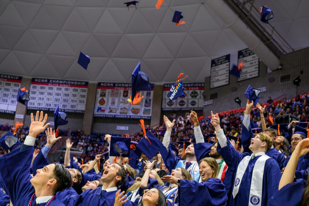 The School of Engineering Commencement ceremony at Gampel Pavilion