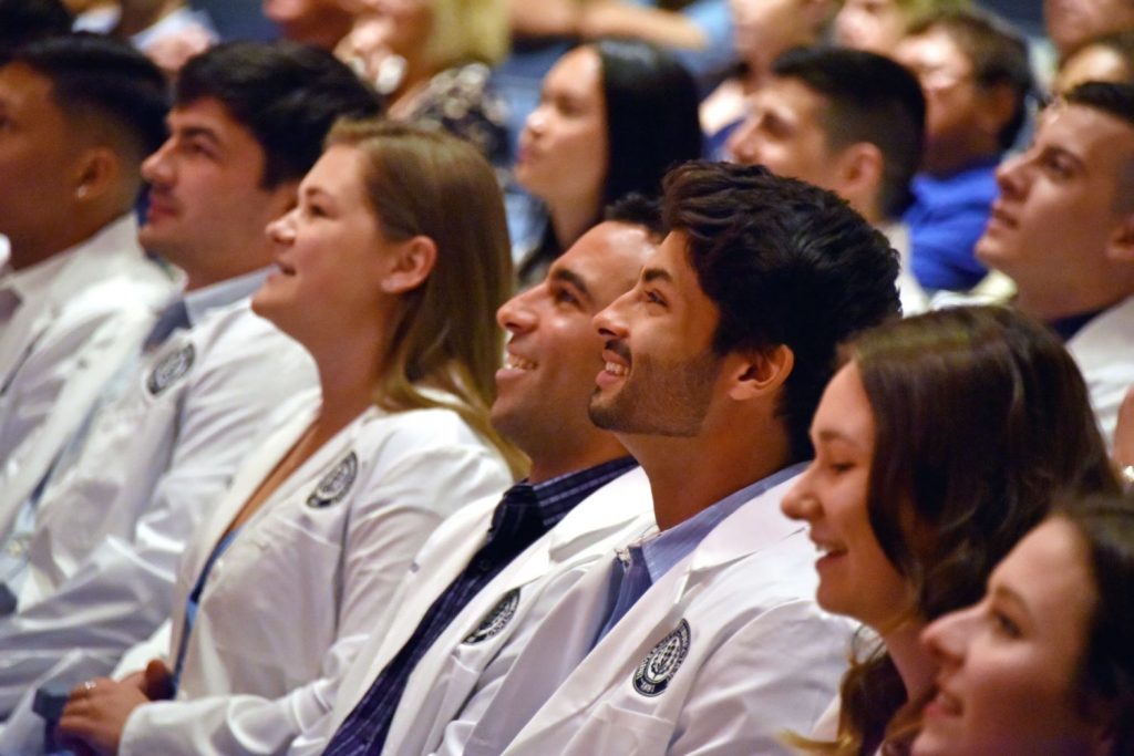 Students in an auditorium