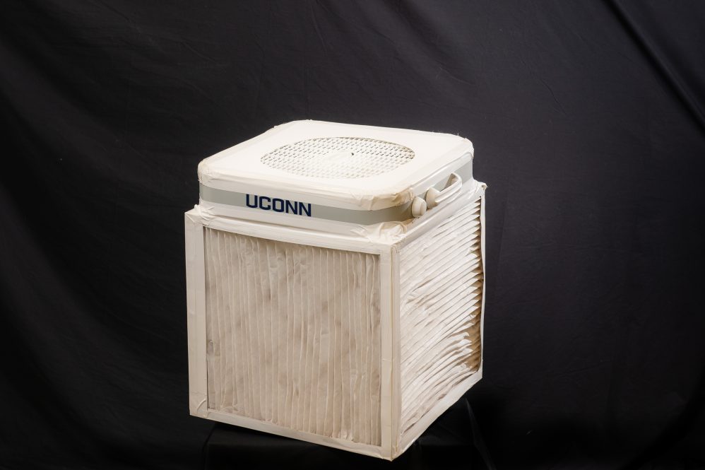 DIY "Corsi Rosenthal" air filter device.