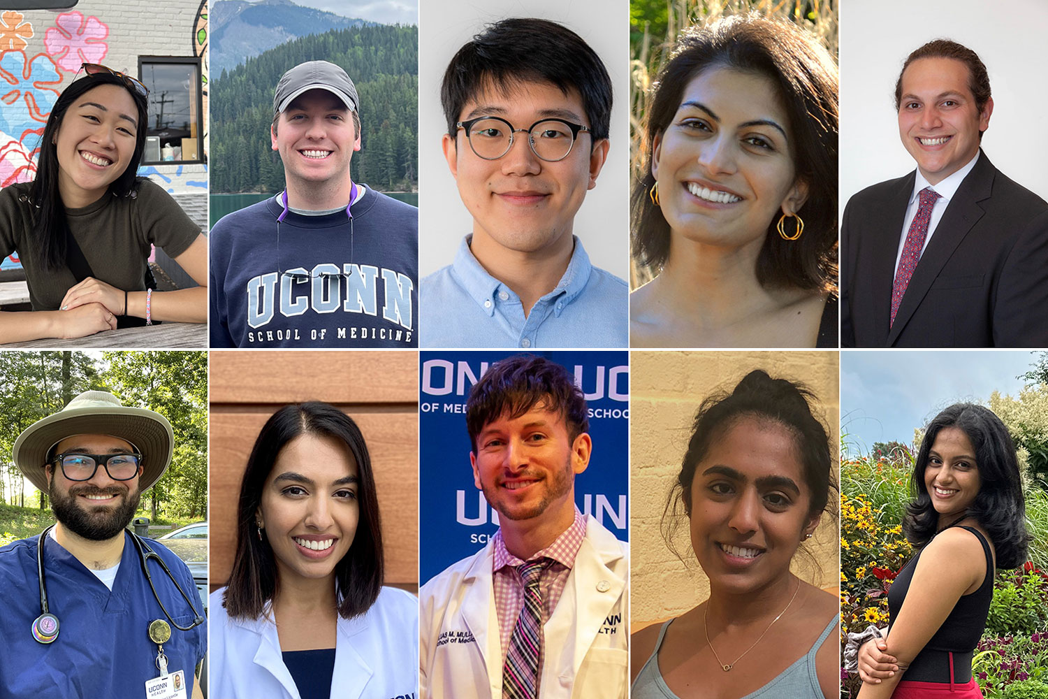 collage of medical student portraits