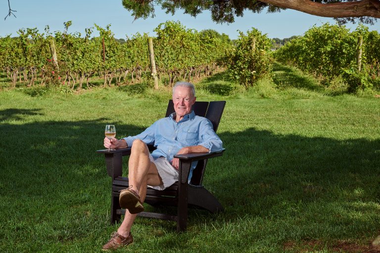 Michael Connery at his vineyard and event venue, Kingdom of Hawk.
