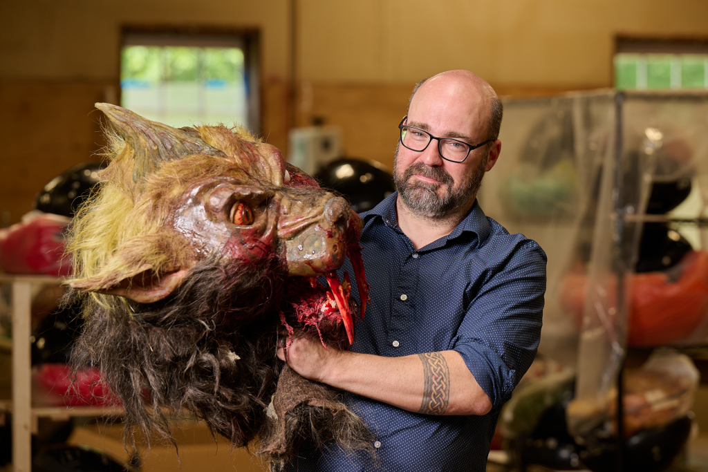 Saunders created this chupacabra puppet head for Universal Studios Halloween Horror Nights 2022.