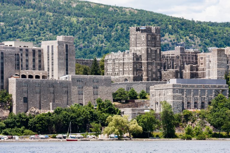 West Point Military Academy taken from across the Hudson River in Garrison, NY.