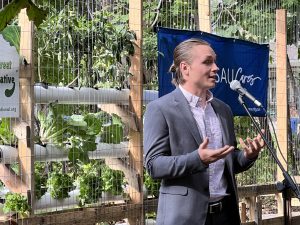 "Not only is it a way to solve food deserts in urban centers with blighted and vacant properties, it’s also a way for us to connect communities," says Christian Heiden '20 (CAHNR), founder of Levo International.