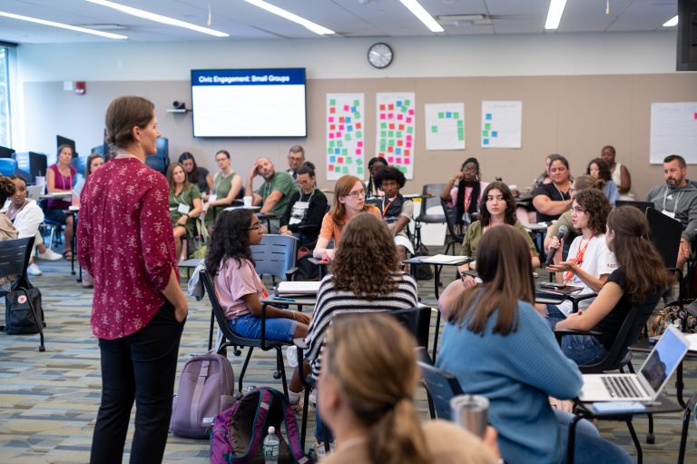 During the first week of the Summer Institute, high school students and teachers delved into learning about human rights issues together – a unique, highly intentional, and unexpectedly successful aspect of the program.