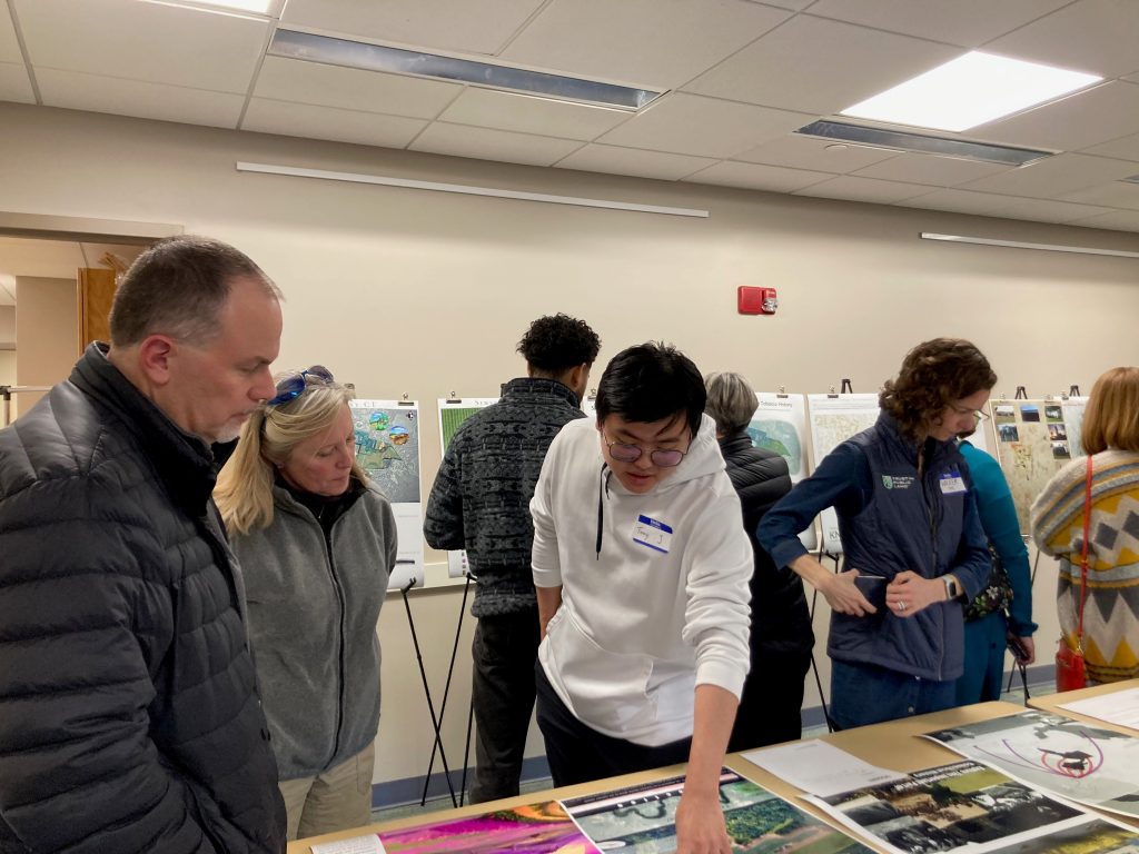 UConn landscape architecture students developed plans for preserving the historic Meadowood farm and presented their ideas at an open house at the Simsbury library.