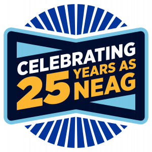 Celebrating 25 Years as Neag logo