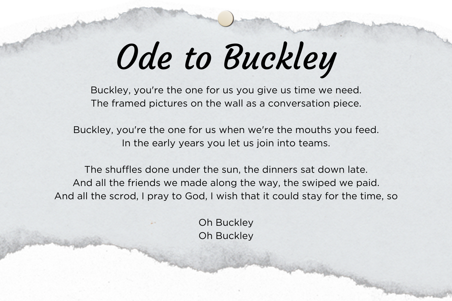An ‘Ode to Buckley’ Music Students Pay Their Respects to SoontoClose