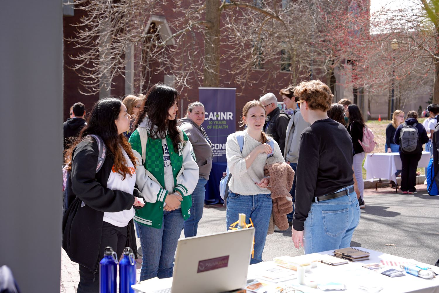 Students, faculty, and alumni from health majors across the university celebrated World Health Day on Fairfield Way with informational and interactive events (Jason Sheldon/UConn Photo)