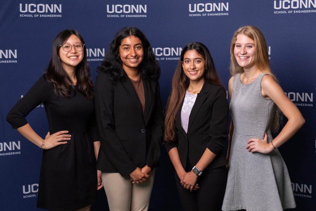 Charlotte Chen ’24, Sanjana Nistala ’24, Jenna Salvatore ’24 and Allison Determan ’24 designed a “Joint-On-A-Chip” to emulate the in vivo environment of a knee joint affected by osteoarthritis.