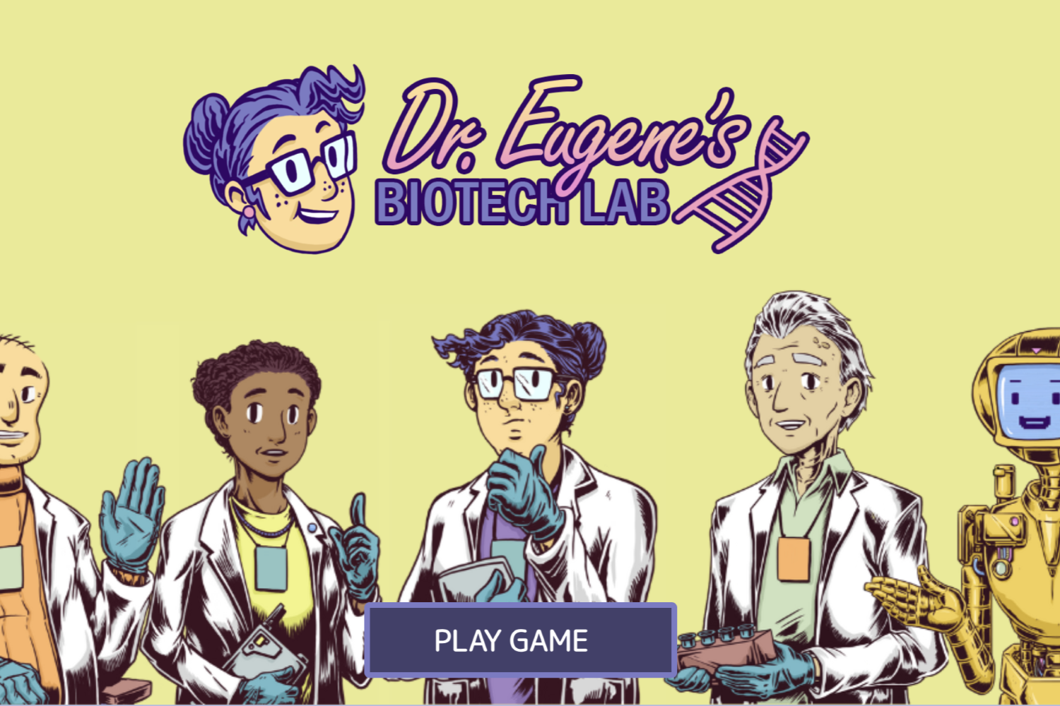 Homepage of 4-H Biotech Game