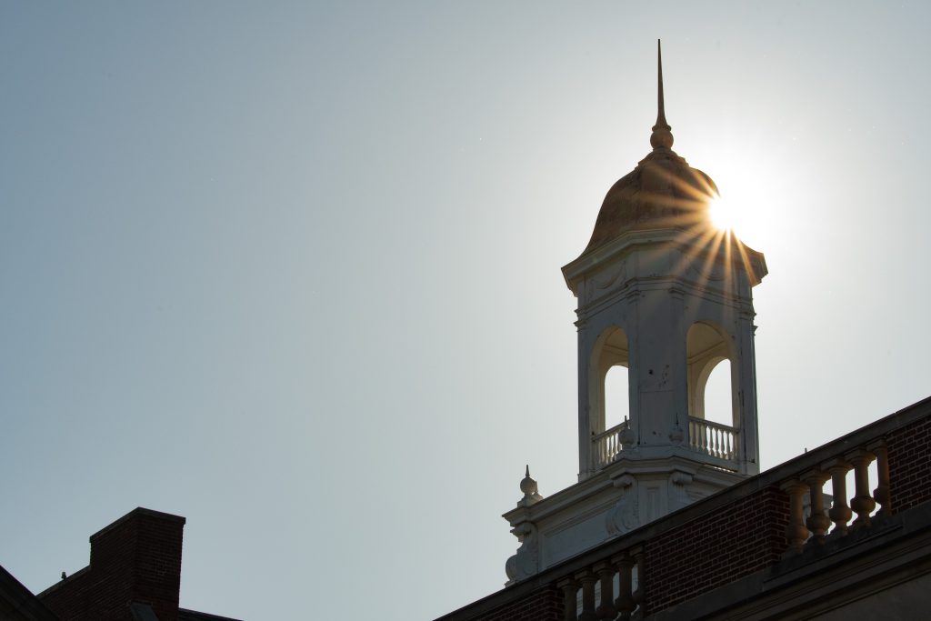 The cupola above the Wilbur Cross building.