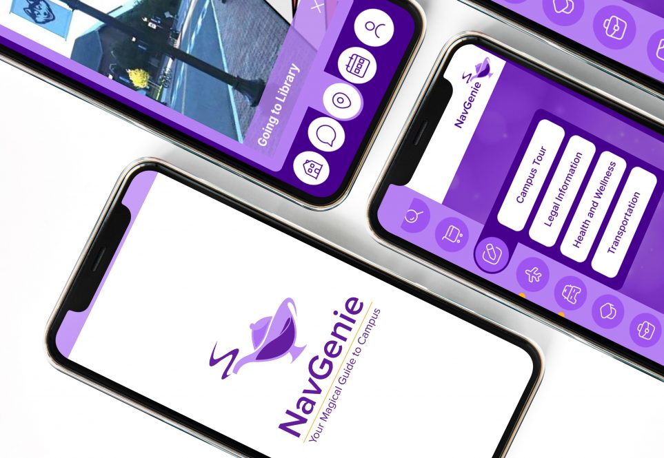 A screen shot of the NavGenie app.