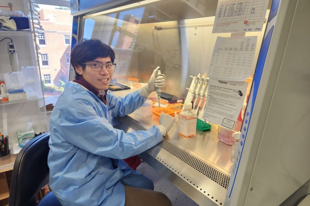 Andrei Abarientos '26 (CAHNR), a pathobiology and veterinary science major, is interning this summer at Rocky Mountain Laboratories, a National Institutes of Health laboratory in Montana