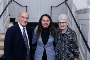 Matthew and Margarethe Mashikian with Professor Leila Daneshmandi