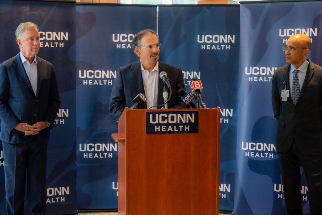 Press conference at UConn Health