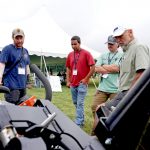 Attendees at the 2024 Turfgrass Field Day gain hands on experience at UConn's Plant Science Research and Education Farm (Jason Sheldon/UConn Photo)