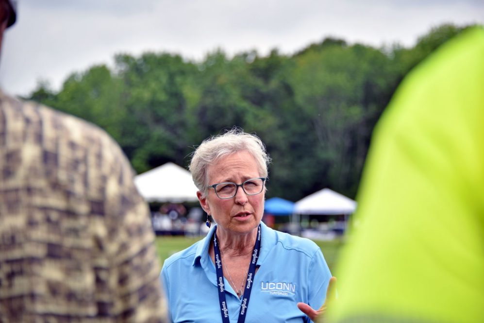Victoria Wallace, sustainability, turf & landscapes extension educator at 2024 Turfgrass Field Day. (Jason Sheldon/UConn Photo)