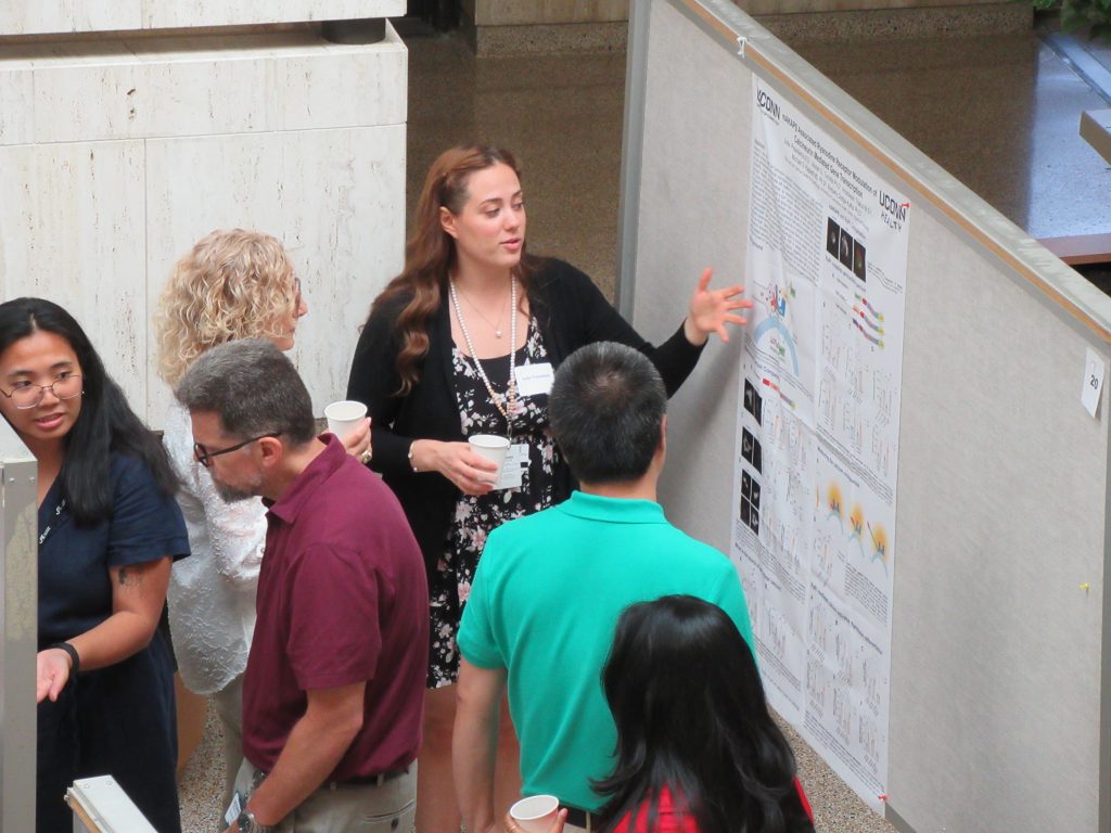 Sofia Possidento, 4th year Biomedical Science Ph.D. student, one of the 3rd place poster award winners (Photo Credit: Stephanie Rauch).