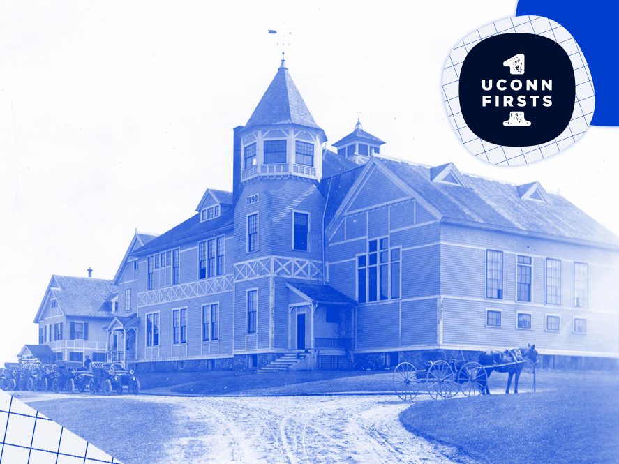 Built in 1890, the Main Building - soon to be known as "Old Main" - was one of the first structures built for the school that would eventually become UConn.