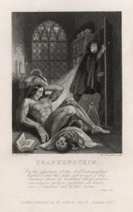 Illustration from teh book Frankenstein 