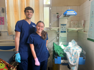 Emily and Michael in UConn Scrubs