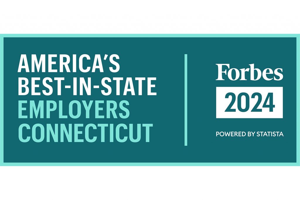 Forbes 2024 America's best-in-state employers Connecticut rectangle logo