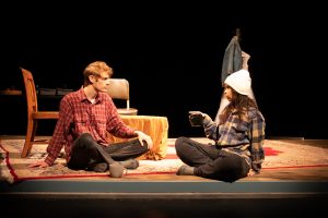 Wolfgang, with Kaitlyn Oliva, in the Connecticut Repertory Theater's "Brilliant Traces," directed by Tlaloc Rivas.