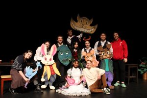 Wolfgang, front right, with the company from "Alice's Adventures" - his adaptation of the famed Lewis Carroll novel. The company included Vincenzo Faruolo, back; Lily-Rose Mendenhall, Felix Seastrand, Sol Ramirez, Alyson Liew, Kat Corrigan, Julian Setiadi, and Aurora Courcy, middle row; and Siommara Guadalupe-Hill, front left.