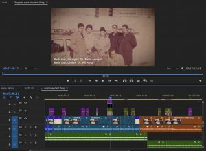 A screenshot of a video editing program showing Noaman's in-progress documentary.