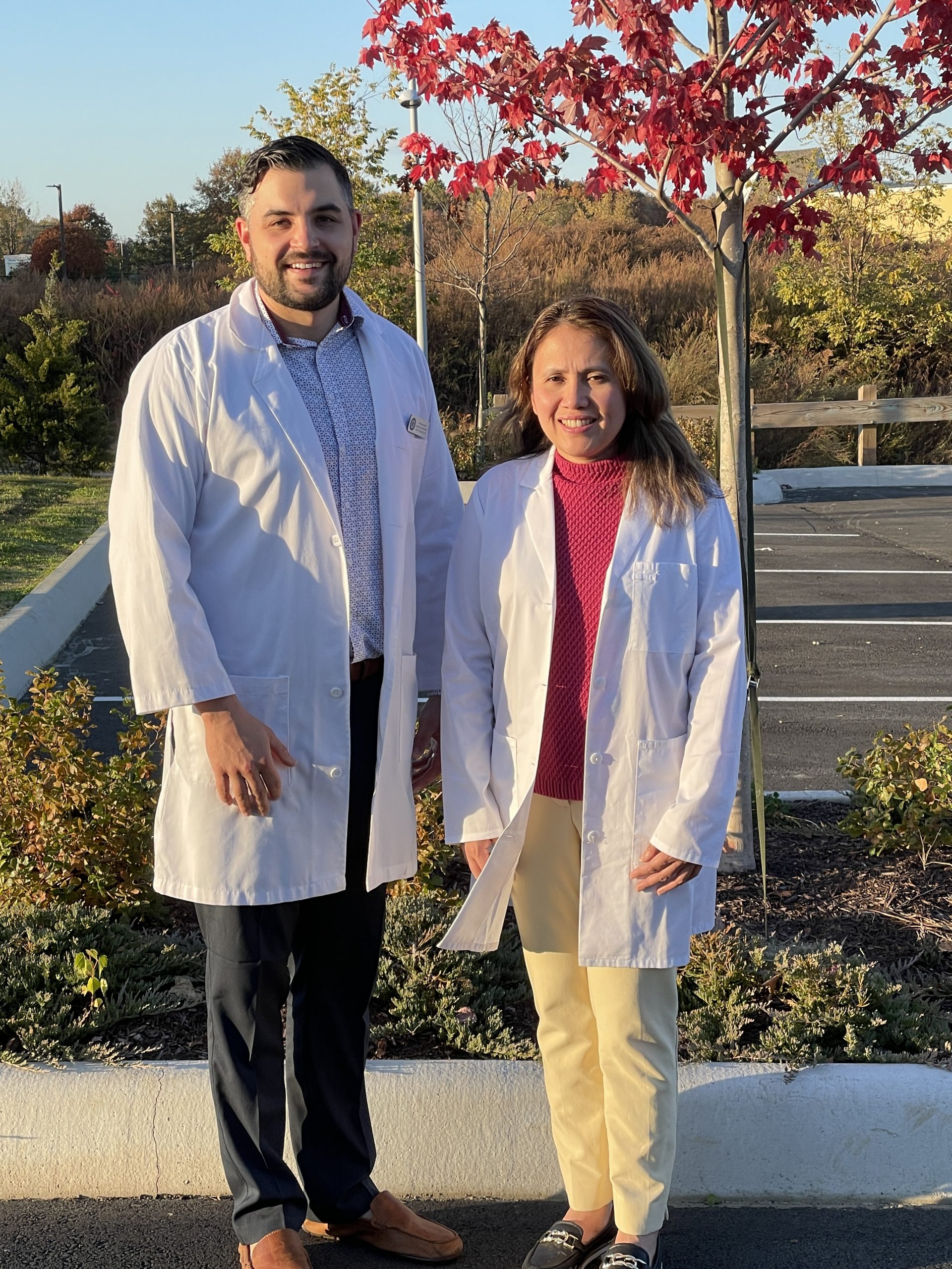 Scholarship recipients Melody Len LoPreito and John Skepinski Posing Together