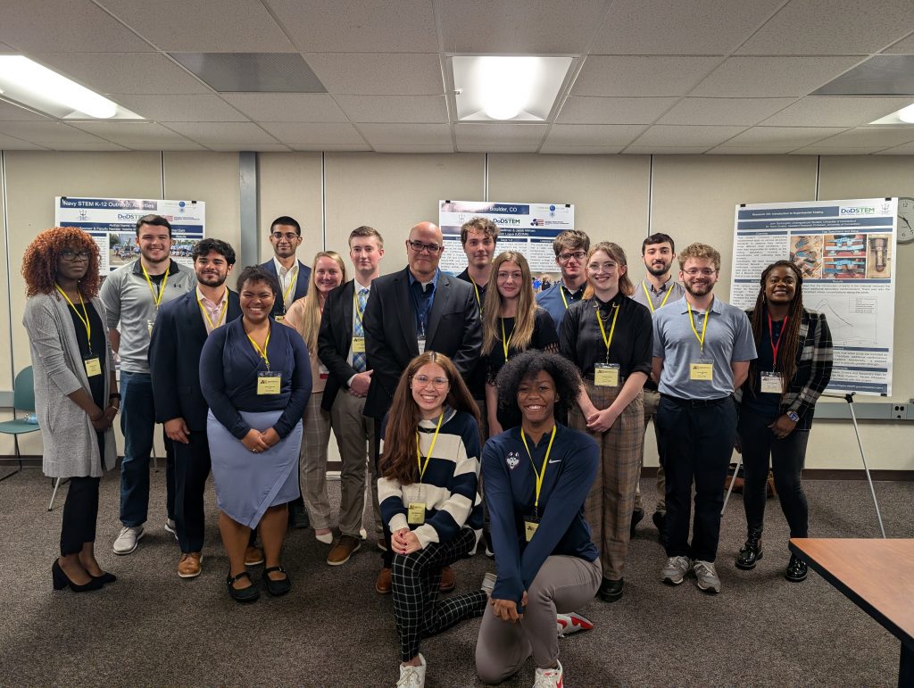 Navy STEM students with Admiral Michael van Poots