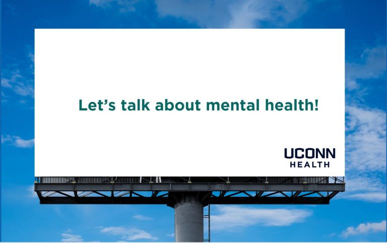 Billboard Let's talk about mental health