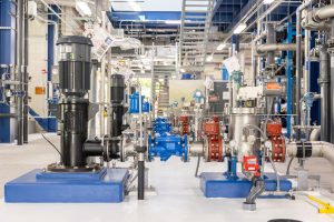 The influent disinfection equipment in UConn's Reclaimed Water Facility