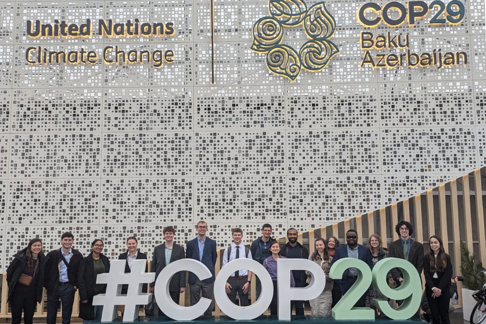 A cohort of 14 UConn@COP fellows traveled to Baku, Azerbaijan to attend the 29th UN Climate Conference of Parties.