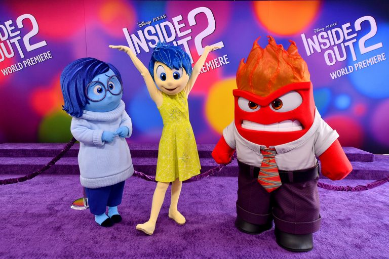 Characters from the film are seen during the World Premiere of Disney and Pixar's 