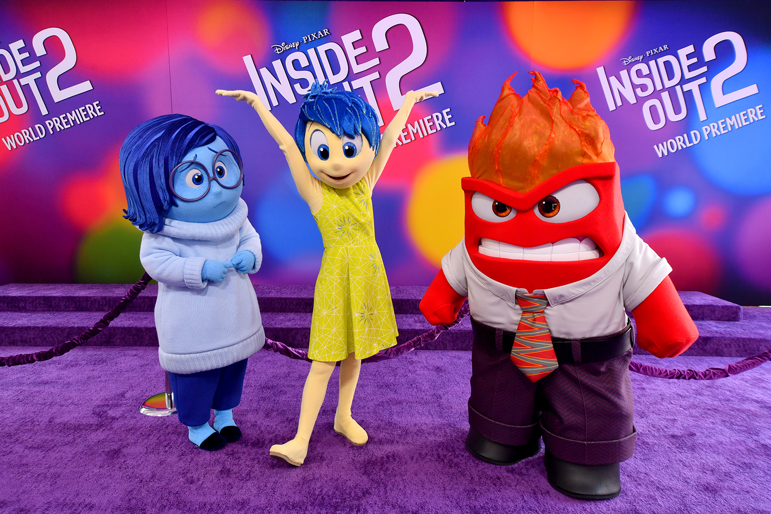 Characters from the film are seen during the World Premiere of Disney and Pixar's "Inside Out 2" at El Capitan Theatre in Hollywood, California.