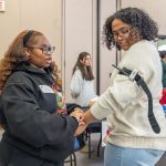 Students at the Allied Health Sciences Healthcare Simulation event, November 12, 2024. (Milton Levin/UConn Photo)