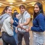 Students at the Allied Health Sciences Healthcare Simulation event, November 12, 2024. (Milton Levin/UConn Photo)