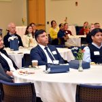 From left, Maria Gracia Gervasi from the Department of Animal Science, Indu Upadhyaya from UConn Extension, Abhinav Upadhyay, and Elias Uddin, both from the Department of Animal Science. (Jason Sheldon/UConn Photo)