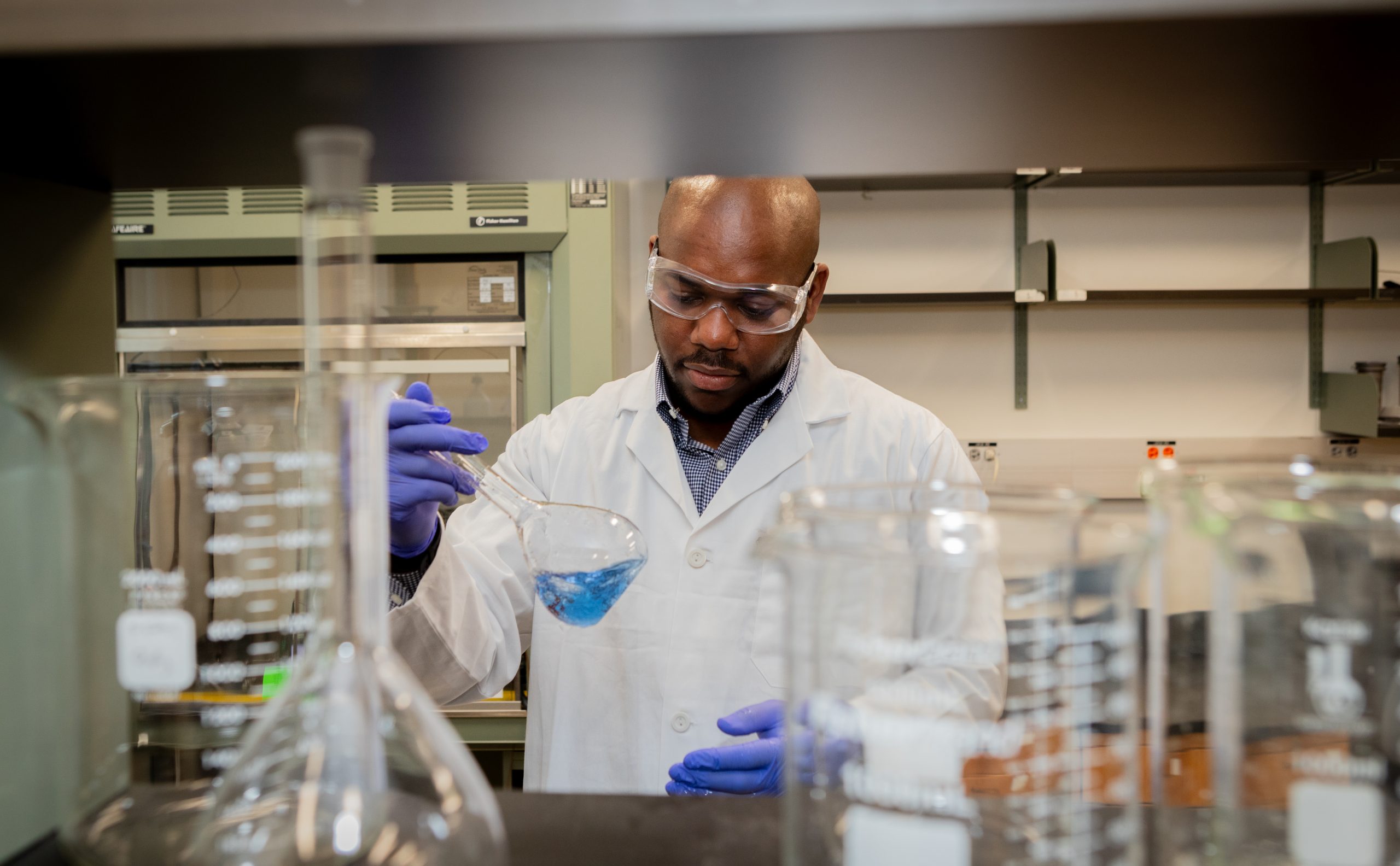 Laron Burrows in laboratory