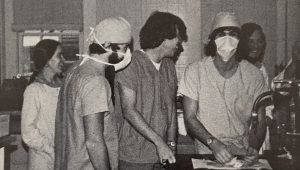 Students in the lab, 1975